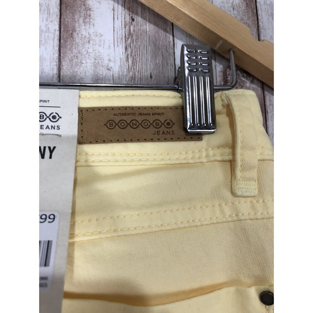 Bonobo Jeans Womens 2Tall Yellow Denim Pants Skinny Leg W:26x33 N41 - Picture 4 of 8